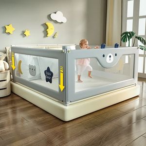 Opvouwbare Baby Beschermende Kinderbox Hek Rail voor Kid Enkelzijdige Barrier1.5m1.8m2.0m2.2m Anti-vallen Bed Vangrail 231221