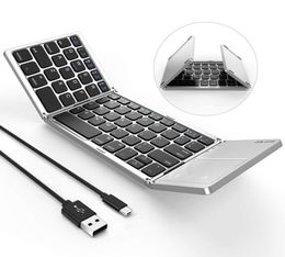 Clavier Bluetooth pliable Double mode USB Clavier Bluetooth filaire avec pavé tactile rechargeable pour la tablette Androioswindows SM6560491