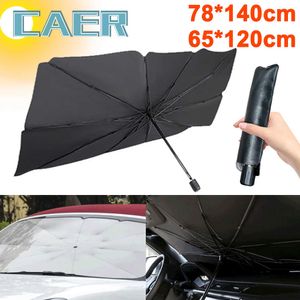 Opvouwbare auto -paraplu -tinten voor voorruit zon schaduw deksel UV bescherming warmte isolatie auto interieur voorruit zonnescherm
