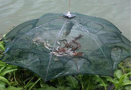 Crabe pliable Pièce de poisson net Net renforcé 48 trous de pêche automatique net crevet cage nylon coulé pliage pliage net27198253744