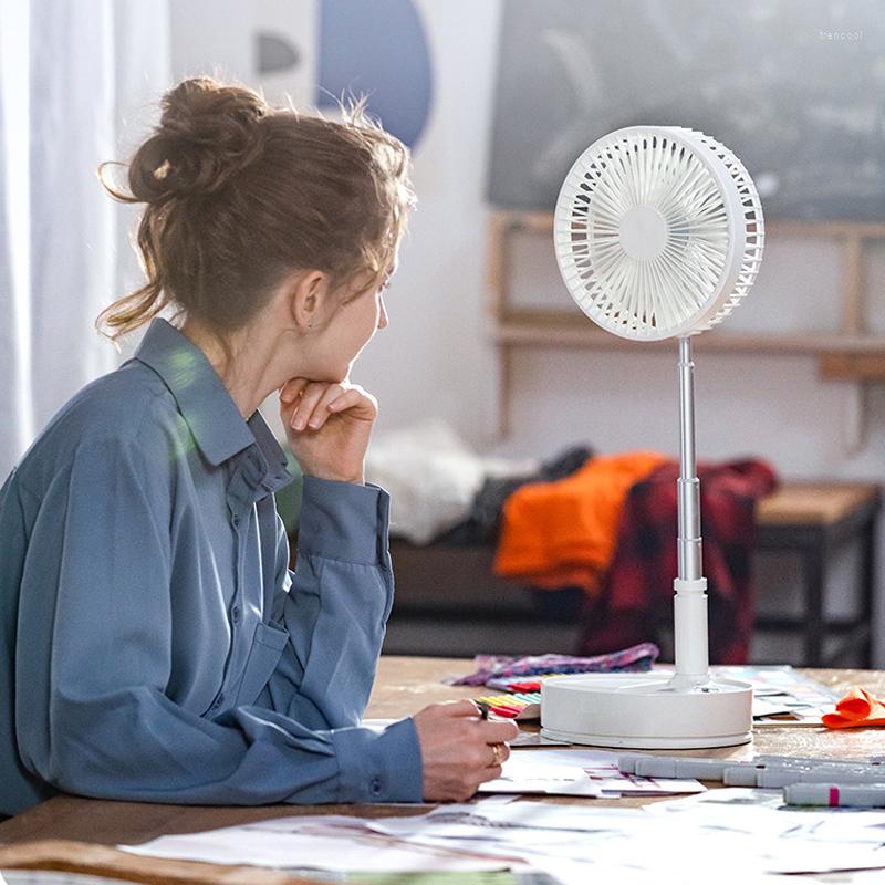 Ventilateur de bureau pliable Rechargeable sans fil refroidissement d'été télécommande 4 réglages de vitesse ventilateur Portable extérieur