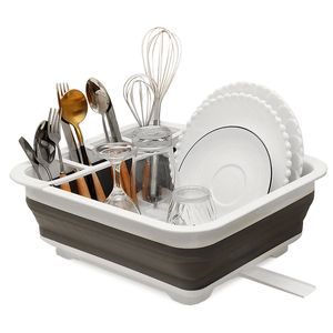 Opvouwbare Dish Rack Keuken Opslag Houder Drainer Bowl Servies Plaat Draagbare Droogrek Huis Plank Diner Organizer C1003