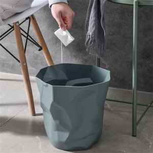 Cubo de basura duradero plegable cubo de almacenamiento creativo baño cocina accesorios para el hogar herramientas de limpieza 211222