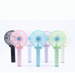 Opvouwbare handventilatoren Batterij bediende oplaadbare handheld Mini Fan Electric Personal Fans Hand Bar Desktop Fan met retailpakket LL