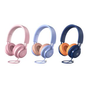 Casque pliable pour étudiants, téléphone portable pour écouter de la musique, apprendre et écouteurs filaires pour enfants avec Microphone