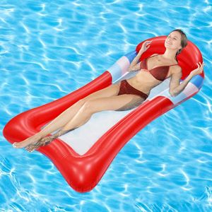 Pliable gonflable flottant en rangée d'été pvc matelas aérienne de piscine à eau chaise chaise chaise de plage de plage de plage de plage