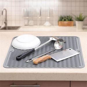Opvouwbare geïsoleerde zachte rubberen schalen beschermer wastafel mat tafel keuken huizen anti slip drogen afvoer 220627