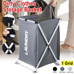 Foldable Laundry Basket Organizer For Dirty Clothes Laundry Hamper Large Sorter Collapsible Folding Basket 600D Oxford Cloth 210316