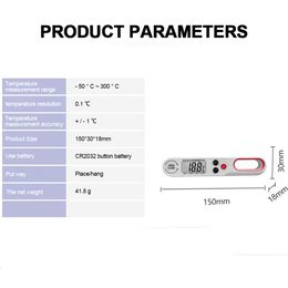 Opvouwbaar vlees thermometer koken voedsel keuken bbq sond waterkrachtolie vloeistof oven digitale temperatuur sensor meter thermokoppel