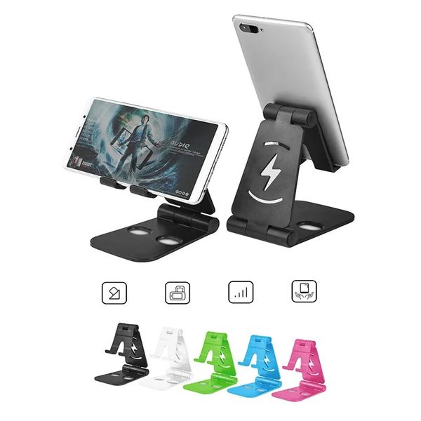 Téléphone mobile de bureau en métal pliable pour iPad iPhone 13 x support de smartphone Tablet Desk Phone portable support support