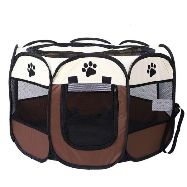 Cage octogonale pliable et nid de chat pour clôtures pour animaux de compagnie, nid de chien en tissu oxford gratté durable, toutes saisons universelles