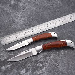 Pliable d'extérieur avec manche en bois coloré, couteau Yangjiang à fruits ménagers en acier inoxydable, couteau pliant 584715