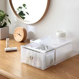 Boîte de rangement en plastique pliable épaississer les vêtements de caisse de chaussures Drawers Clear Storage Organisateur de rangement pour la maison ACCESSOIRES SAPE