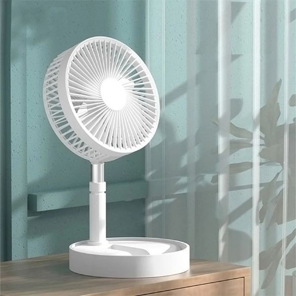 Table rechargeable portable pliable ventilateur électrique mini bureau de charge USB ventilateur télescopique ventilateur de bureau de vie à faible bruit 240403