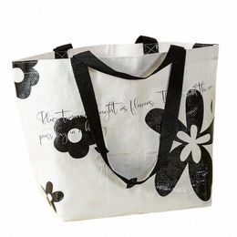 Opvouwbare PP Geweven Shopper Tas Herbruikbare Cvenient Eco Tote Bag Supermarkt Winkel Groente Kruidenier Opslag Handtas voor Vrouwen v05i #