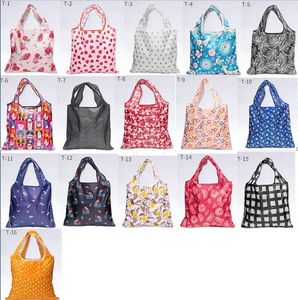 Opvouwbare boodschappentas milieuvriendelijke vrouw draagtassen boodschappen handschoudertassen herbruikbare opvouwbare supermarkt boodschappentassen