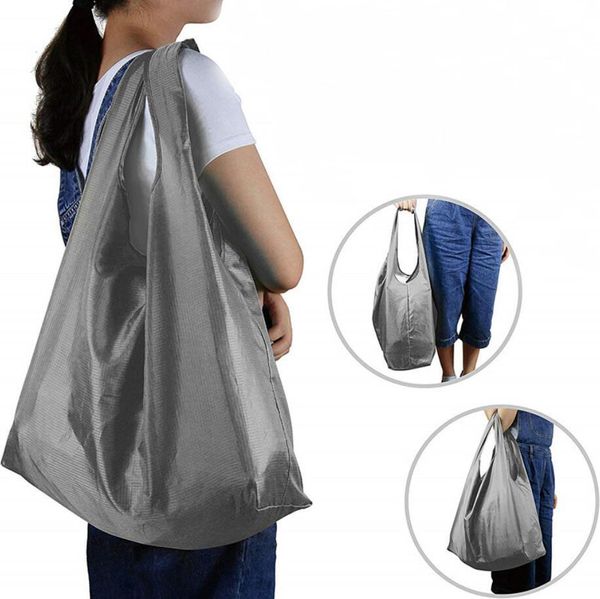 Bolsa de compras plegable, bolsas de almacenamiento, bolsa de viaje reutilizable para comestibles, bolsa de mano ecológica con estampado de gato de dibujos animados