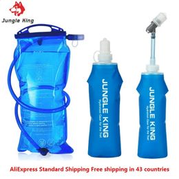 Bouteilles d'eau de flacon souple en silicone pliable en plein air Sport voyageant en cours d'exécution bouilloire sac d'hydratation sac gilet 500ML 240123