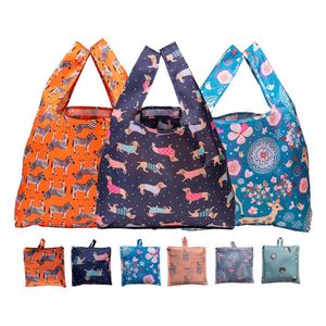 Pochette fourre-tout pliable sacs de rangement écologiques pour l'épicerie sac à provisions lavable de grande capacité d'épicerie recyclable