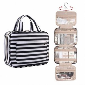 Organizador de viaje plegable Colgando Artículos de tocador Bolsa de maquillaje Mujeres Cosméticos Maquillaje Almacenamiento Bolsa de belleza impermeable Hombres Caja de baño U4Xa #