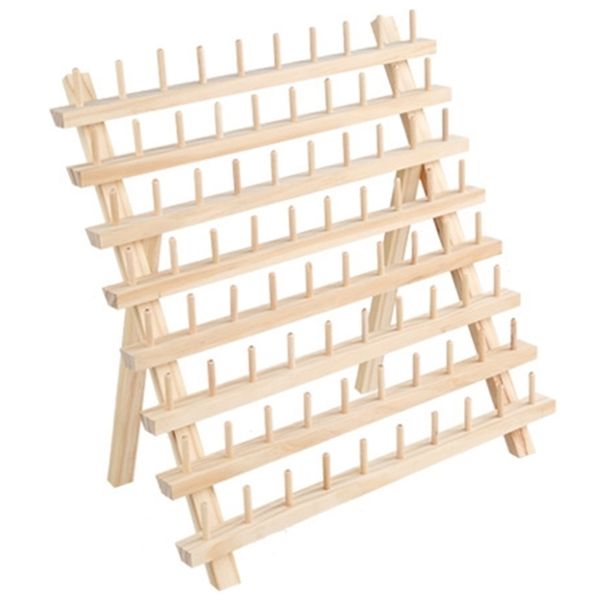 Porte-fil en bois pliable 30/80/120 bobines couture broderie support organisateur tenture murale cônes support étagère couture 211112