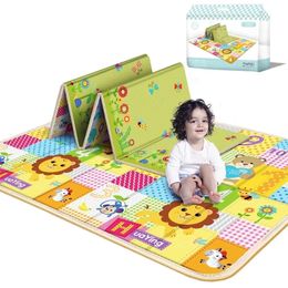 Opvouwbare XPE Kids Tapplooi Vouwbare cartoon Baby Speelmat speelgoed voor kinderen Mat Playmat Puzzle tapijten in de kinderdagverblijfspel Game Mats 240423