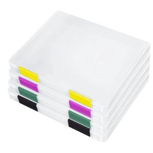 Dossier 4PCS Fichier A4 Fichier Portable Projet, Portable Boîte de fichiers A4 Boîte de stockage de papier Scrapbook