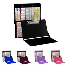 Dossier A4 Aluminium Alloy Clipboard Edition Edition pliant Nuise-presse du pliage avec papeterie Organisateur de fichiers de matériaux de référence rapide