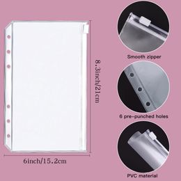 Folder A6 PU Leather 6 Holes Binder Budget Cash Envelope Organizer met 12 Budget Envelops Koctor Budgetbladen Letter Sticker Label