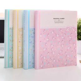 Dossier Beau livre d'affichage de fleurs A4 dossier de fichier 30/40/60/80 Pocket Folder A4 Paper Organizer Transparent PVC Sac Booklet