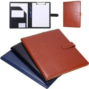 Map Simple A4 Conference Folder Business Stationery Pu Leather Contract File Folders Binder Office School Supplies Desk Organisers