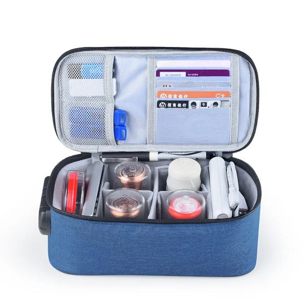 Dossiers portables de stockage de scellage officiel portable Multifinection Office tampon Organisez le sac d'affaires Code de voyage de verrouillage Pack d'assurance fourniture