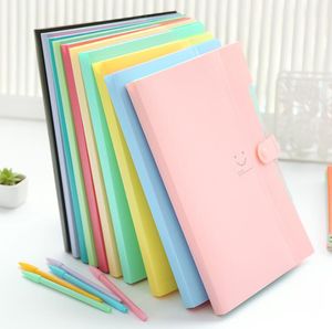 Folders PVC Candy Color Folder Multilayer Portfolio Plastic Information Booklet Office School Filing Supplies 10 Color YL370
