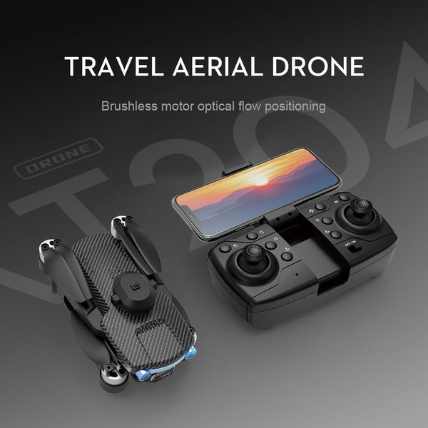 XT204 Drone pliant photographie aérienne sans balais UAV, télécommande UAV sans balais quadrirotor HD professionnel