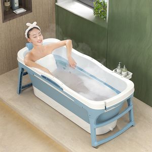 Folding Bathtub Outdoor Household Portable Full Body Bath Basin Adult & Children's Four Seasons Swimming Pool Bathroom Supplies