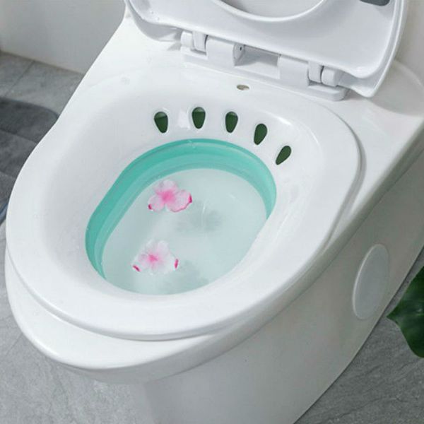 Bidé plegable Sin baño en cuclillas Suministros de baño Mujer embarazada Lavar el culo Lavabo de enfermería Limpiar la bañera después del confinamiento de la cirugía anorrectal 10 74zh Q2