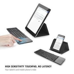 Clavier Bluetooth pliable téléphone sans fil tablette portable claviers prise en charge pour Windows Android IOS système écran tactile