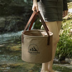 Folding Bucket Waterproof Foldable Water Sink Bucket Portable Travel Foldable Basin Camping Hiking Fishing Storage Bucket