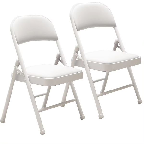 Chaise pliante pour fête, chaises pliantes en plastique, cadre en métal, chaise pliante blanche