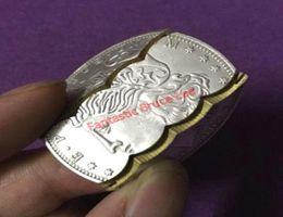 Counde pliant Morgan Dollar Copper Magic Tricks Coinmoney011586407