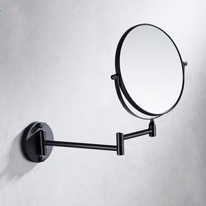 Miroir cosmétique pliant accessoires de salle de bain sans punch monté sur punch