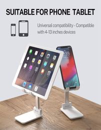 Pliant support de support de téléphone pour iPhone iPad Universal Portable Portable Extensible Tablet de tablette de bureau métallique