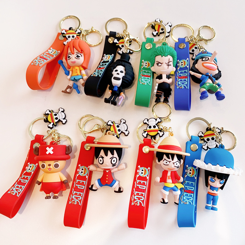 Dief cartoon sleutelhanger Luffy pop tas hanger sleutelhanger sleutelhanger accessoire pop machine klein geschenk