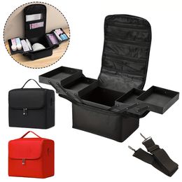 Vouwen manicuristische gereedschapskist draagbare cosmetische tas reismake -up case 240511