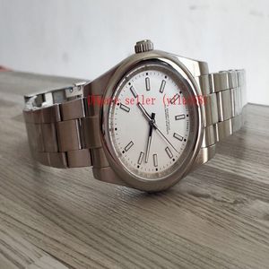 Opvouwbaar mechanisch roestvrij luxe herenhorloge Fabriek 39 mm Leverancier 114300 Saffier Eeuwigdurend Geen Datum Staal Koepelvormig wit Dia285x