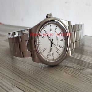 Opvouwbaar mechanisch roestvrij luxe herenhorloge Fabriek 39 mm Leverancier 114300 Saffier Eeuwigdurend Geen Datum Staal Koepelvormig wit Dia2339