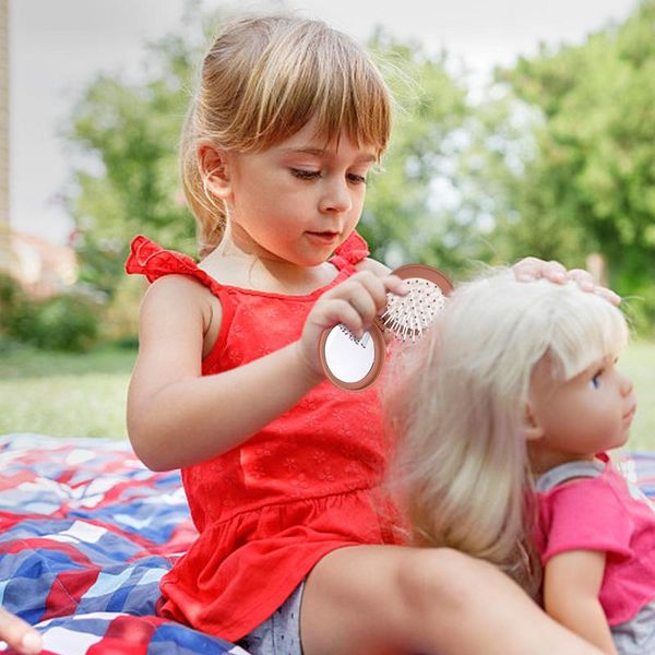 Peigne de cheveux de poche pliant avec un miroir set ensemble de cheveux pliants avec un miroir petit brosse à cheveux brosse de poche peigne