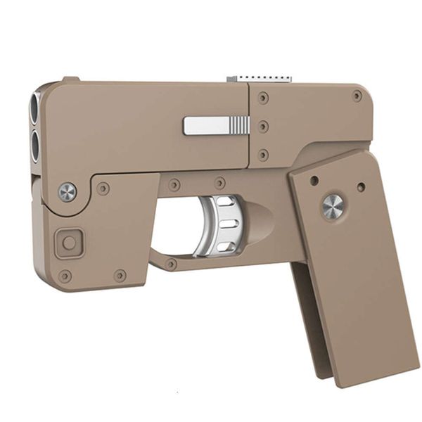 Pistola de munición suave plegable para teléfono móvil con lanzamiento de pulverizador, pistola paralizante de juguete simulada para niños y niños