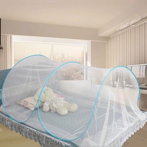 Mosquito pliant Net Portable Mosquito Mosquito Mosquito Camping Net Tente Double couche lit simple adapté pour les filles Lit Voyage Réglable en taille.240509