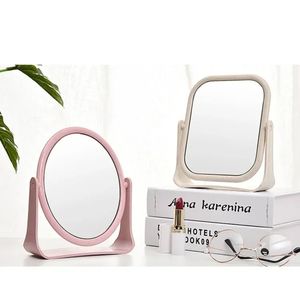 Miroir en plastique pliant Nouveau miroir de vanité rotative double face Petite maquillage pliant de couleur fraîche et pure Small Mirror